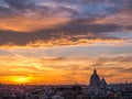 Magical sunset in Rome Royalty Free Stock Photo